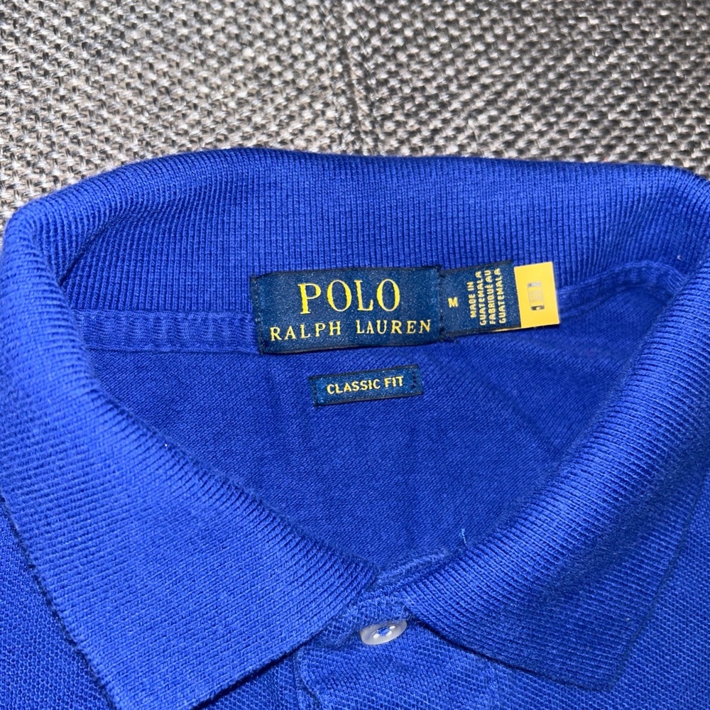Polo Ralph Lauren Blue Polo Shirt Classic Fit - Picture 3 of 4